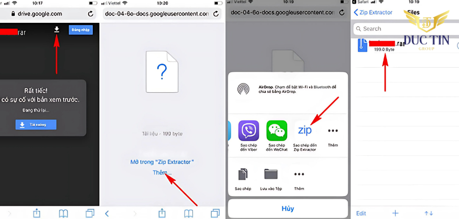 Cách giải nén file bằng điện thoại iOS